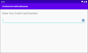 According to the standard, the first six digits identify the type of card and the company that issued it. Format Credit Card Number With Android Textwatcher