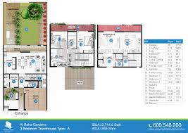 3 townhouse in sidra size 2745 sqft