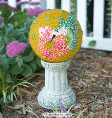 Hummingbird Jeweled Mosaic Gazing Globe
