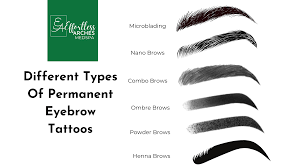 diffe types of permanent eyebrows