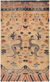 antique chinese dragon pillar rug 71794