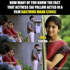Lohithadas produced by sindhu lohithadas written by a. Troll Cinema How Many Of You Know The Fact Saipallavi Kasthurimaan Facebook