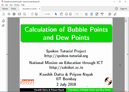 Calculation Of Bubble Points And Dew Points English