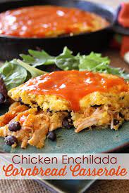 Chicken Enchilada Casserole With Cornbread gambar png