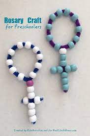 inexpensive rosary craft for catholic kids