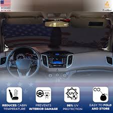 Source high quality products in hundreds of categories wholesale direct from china. Buy Econour Car Windshield Sun Shade With Storage Pouch 240t Polyester Window Shades For Front Window With American Bald Eagle Flag Shade Car Heat Shield Sun Shade Medium Plus