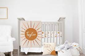 Mini Crib Bedding Set Boho Sun Crib