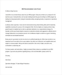 free 11 recommendation letter sles