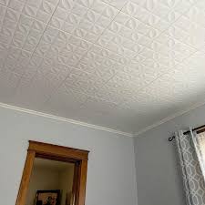 foam ceiling tile in plain white