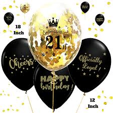See more ideas about 21st birthday, birthday party 21, birthday. Amazon Com 21st Balloons Gold Confetti Balloons 18 12 For 21st Birthday Party Decorations 21st Birthday Decorations For Him And For Her 21st Balloons Black Balloons Number 21 Balloon Photo Props Sign