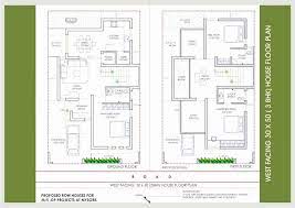 West Facing House 2bhk House Plan