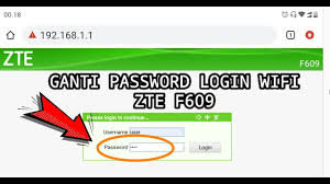 The default username for your zte f609 is admin. Cara Ganti Password Login Wifi Di Hp Zte F609 Youtube