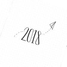 Bullet Journal Yearly Cover Page Paper Plane Drawing