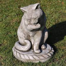 Stoneware Cat Garden Ornaments