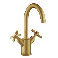 Shop a wide selection of brushed gold kitchen faucets, bathroom faucets, shower fixtures, accessories, lighting and more at moen.com. Ancona Prima Colori Single Hole 2 Handle Bathroom Faucet In Brushed Gold An 4324 The Home Depot
