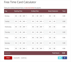 time card calculators for managers