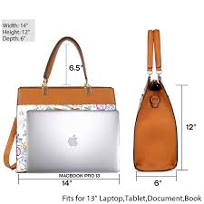 Women Top Handle Satchel Purse Large Handbag 2 Piece Wallet Set With Shoulder Strap