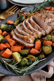 sheet pan pork roast vegetables the