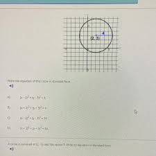 Write The Equation Of This Circle In