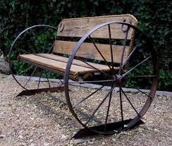 Old Tractor Seats And Wagon Wheels
