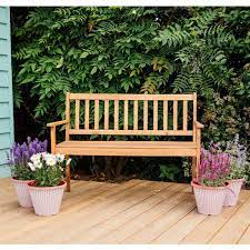 Two Seater Acacia Hardwood Garden Bench