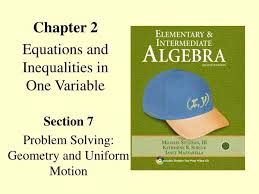 Chapter 2 Equations And Inequalities In