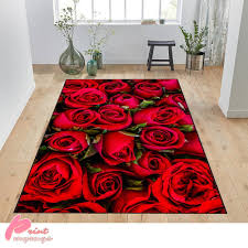 red roses fl rug beautiful flower