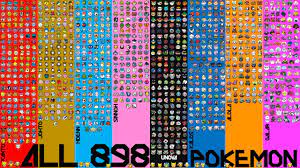 all 898 pokémon you