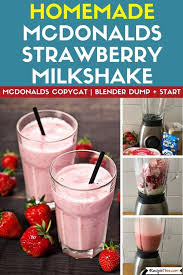 homemade mcdonalds strawberry milkshake