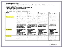 Causes of the Civil War Argumentative Essay  with Rubric 