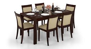dalla 6 seater glass top dining table