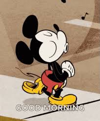good morning animated mickey whistle