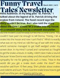 newsletters funny travel tales