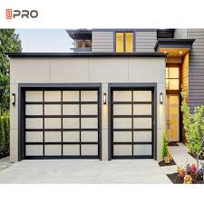 modern smart aluminum garage door 8x7