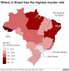 brazil crime map map of brazil crime
