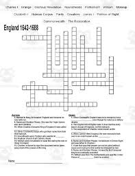 england 1642 1688 crossword puzzle by