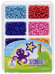 Perler Beads Bright And Stripes Assorted Fuse Beads Tray For