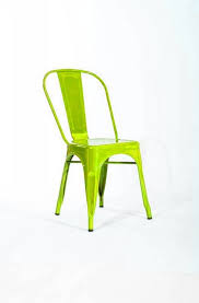 T 5816 Modern Lime Green Metal Dining Chair
