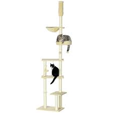 pawhut floor to ceiling cat tree for