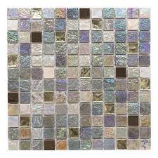 Rainbow Glass Stone Metal Mix Mosaic