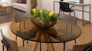 Modern round dining table with laminated plywood top: Round Glass Table Top Clear Colored Round Glass Dining Table Tops