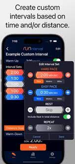 run interval running timer on the app