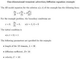 One Dimensional Transient Advection