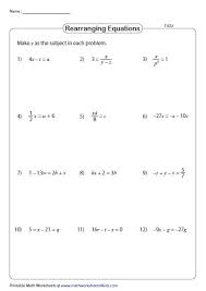 Rearranging Literal Equations Literal