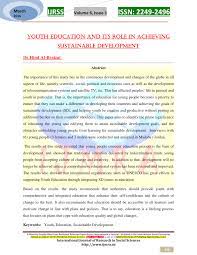 pdf youth education and its role in