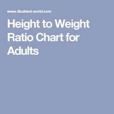 Adult Male And Female Height To Weight Ratio Chart Misc