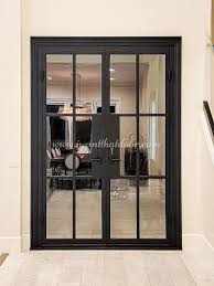 Flat Black Single Entry French Door