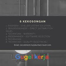 To connect with dunham bush industries sdn bhd's employee register on signalhire. Gugelkerja My On Twitter 6 Kekosongan 1 Engineer Chiller System Solution 2 Senior Engineer Direct Distribution Sales 3 Technician Warranty 4 Programmer Software Selection 5 Technician 6 Technician