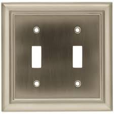 Hampton Bay Architectural 2 Toggle Switch Wall Plate Satin Nickel W10085 Sn Uh The Ho Plates On Wall Decorative Light Switch Covers Decorative Switch Plate