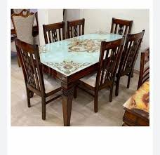 6 Seater Modern Wooden Dining Table Set